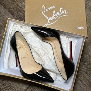 Christian Louboutin Black Patent Leather Pumps – Size 35.5